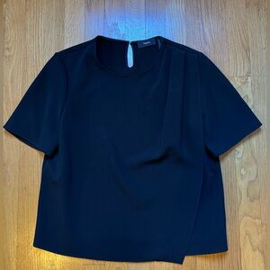 Theory Drape Front Short Sleeve Top